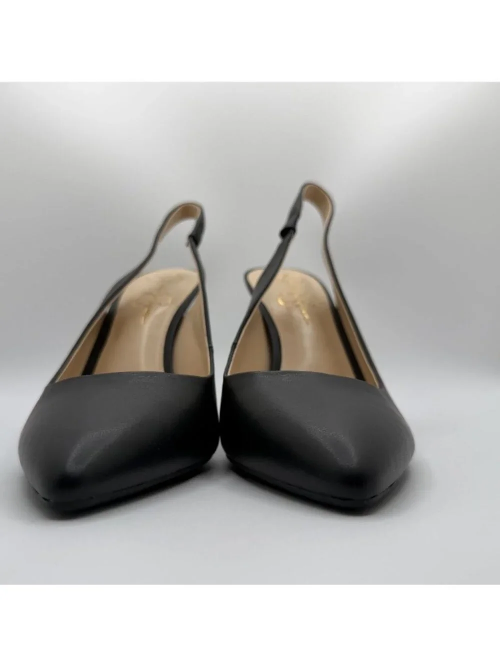 Jessica Simpson Hamya Classic Slingback Pumps Black Leather Women Size 9.5M